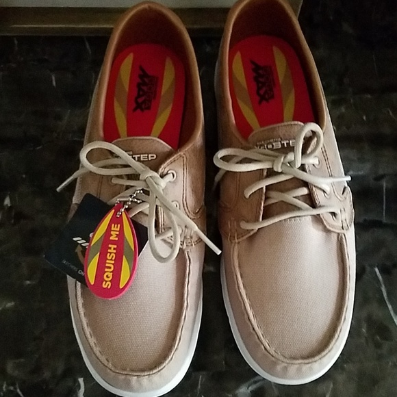 Skechers Tan GoStep Goga Max Lace Up Shoes - Picture 2 of 6